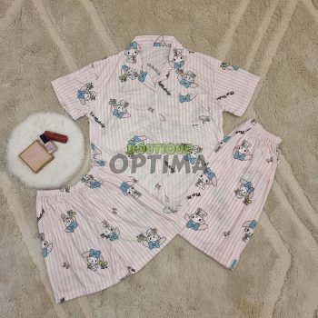 بيجامة بأزرار من 3 قطع